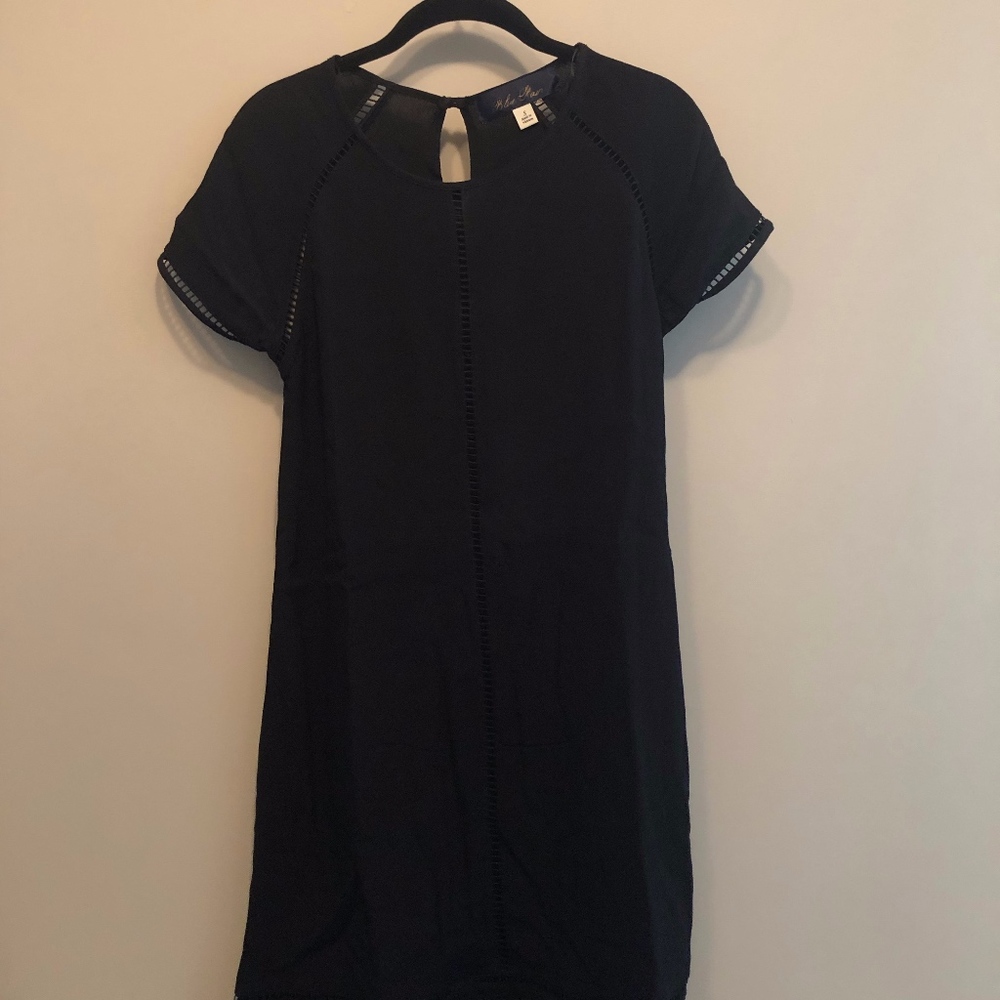 Black 'Blue Rain' Shift Dress
